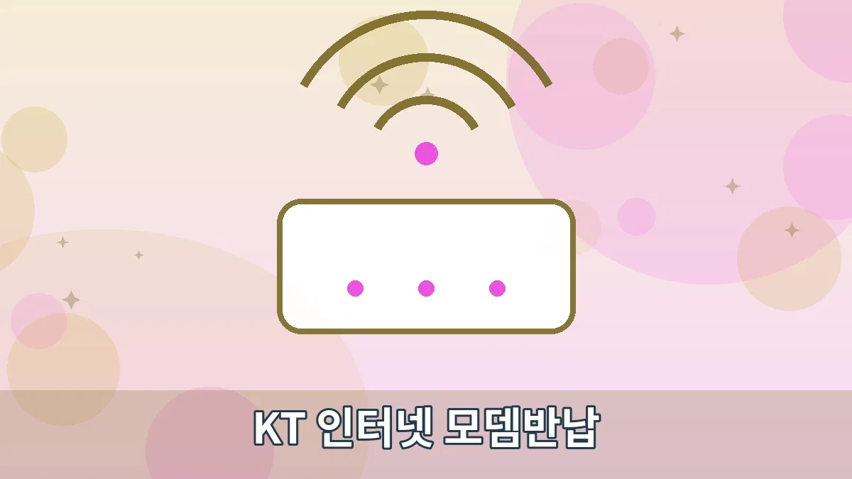 KT 인터넷 모뎀반납 안내 이미지 1